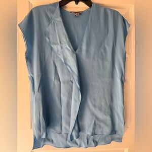 Vince Light Blue Women's Silk Blouse Size XXS